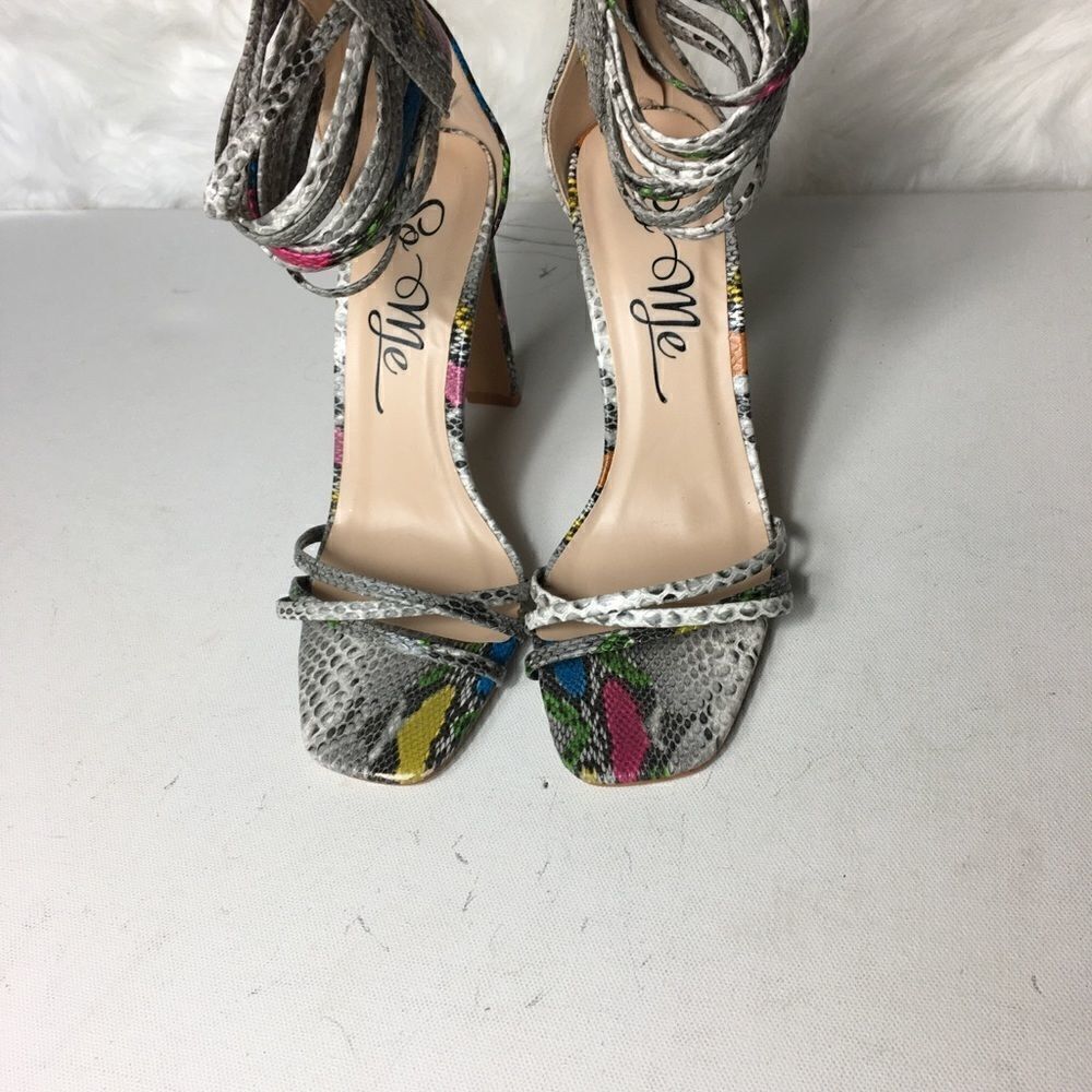 So Me Shayna snake skin pattern heels size 6.5 - Picture 4 of 7